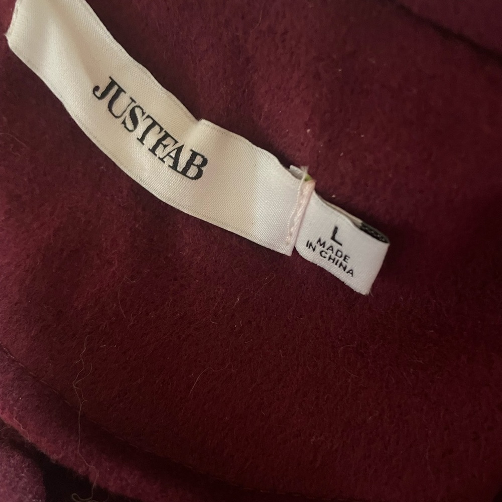 Women's “Just Fab”  Double-BreastedFelted Trenchcoat ( Large ) - Picture 3 of 4